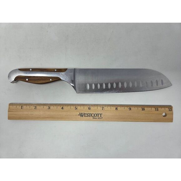 GUNTER WILHELM EXECUTIVE CHEF SERIES SANTOKU KNIFE 440C CARBON GERMAN STEEL 7" - Picture 5 of 5